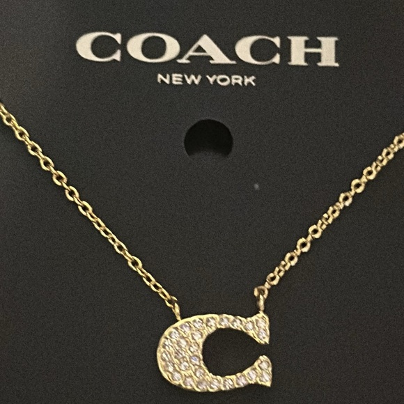 Coach gold pave necklace - Picture 3 of 3